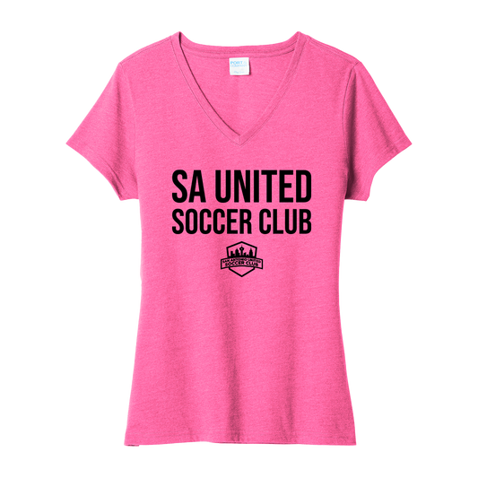 SA United PC Ladies Fan Favorite Blend V-Neck Tee