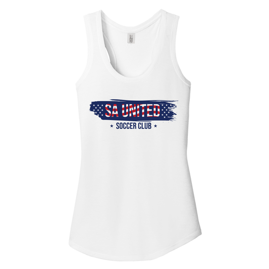SA United USA District Women's Perfect Tri Racerback Tank